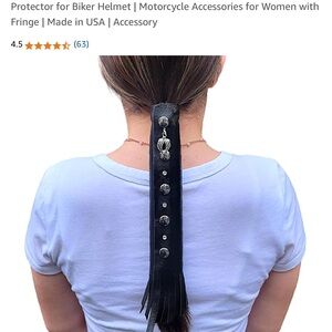 Amazon Black and Silver Hair Accessory for Helmets